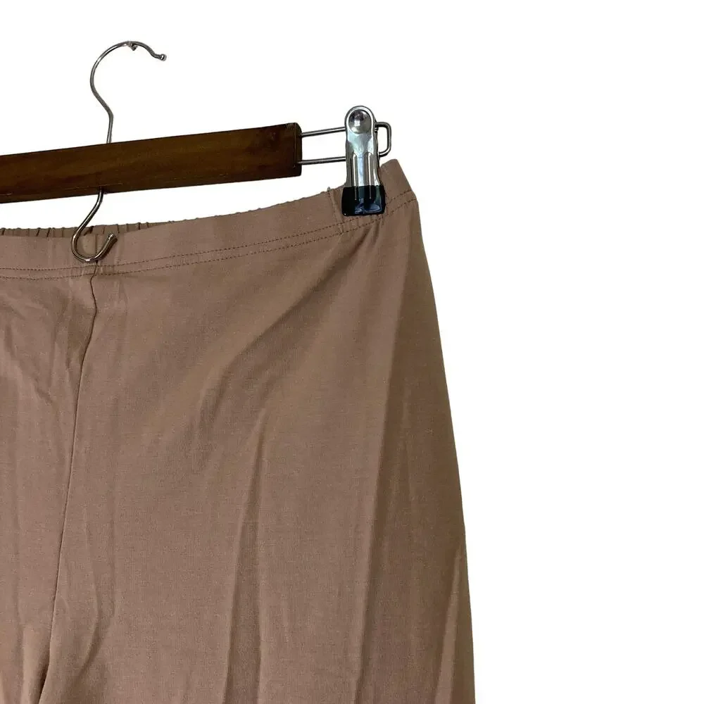 A609035 WOMEN WITH CONTROL Reg Cotton Jersey Pull On Slim Pants Safari Chic M - Picture 2 of 6